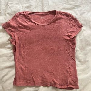 Pink Madewell Cotton Slub Tshirt